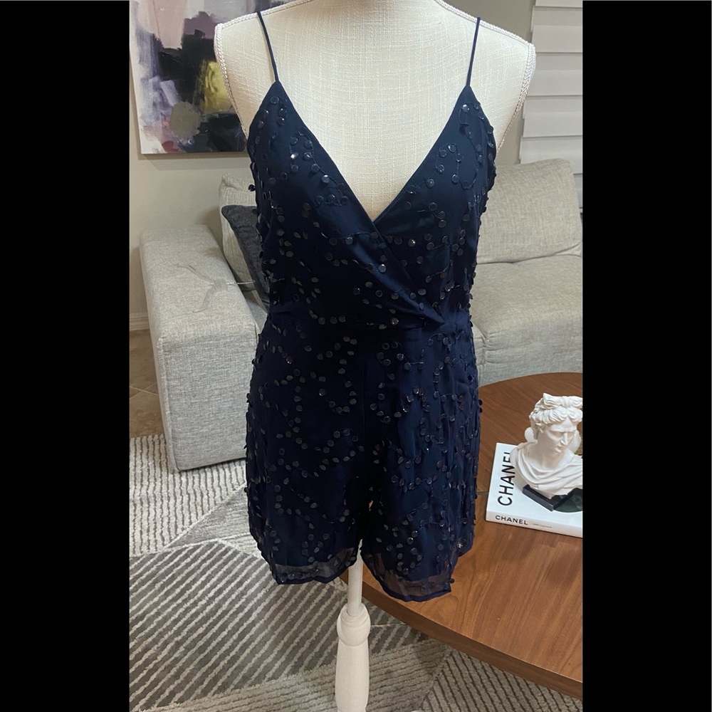 Mango cute blue romper size XXS $30 NWT